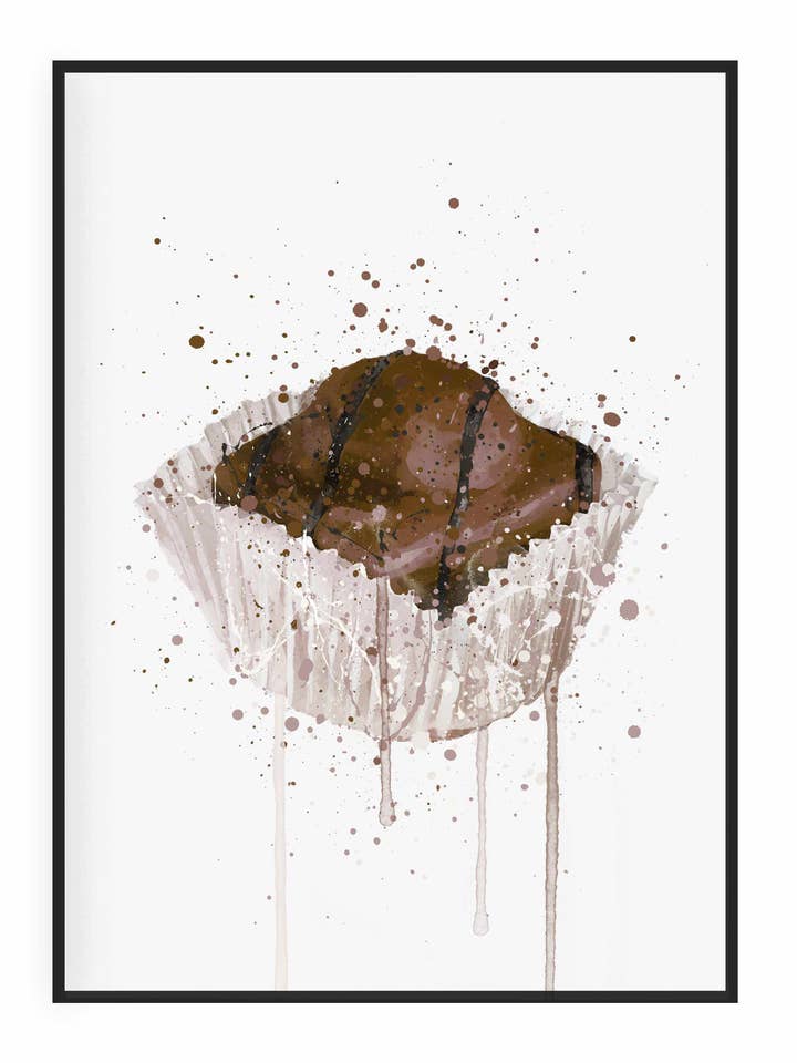 Kage Wall Art Print 'Fransk Fancie Chokolade' for engroshandel hos We Love Prints