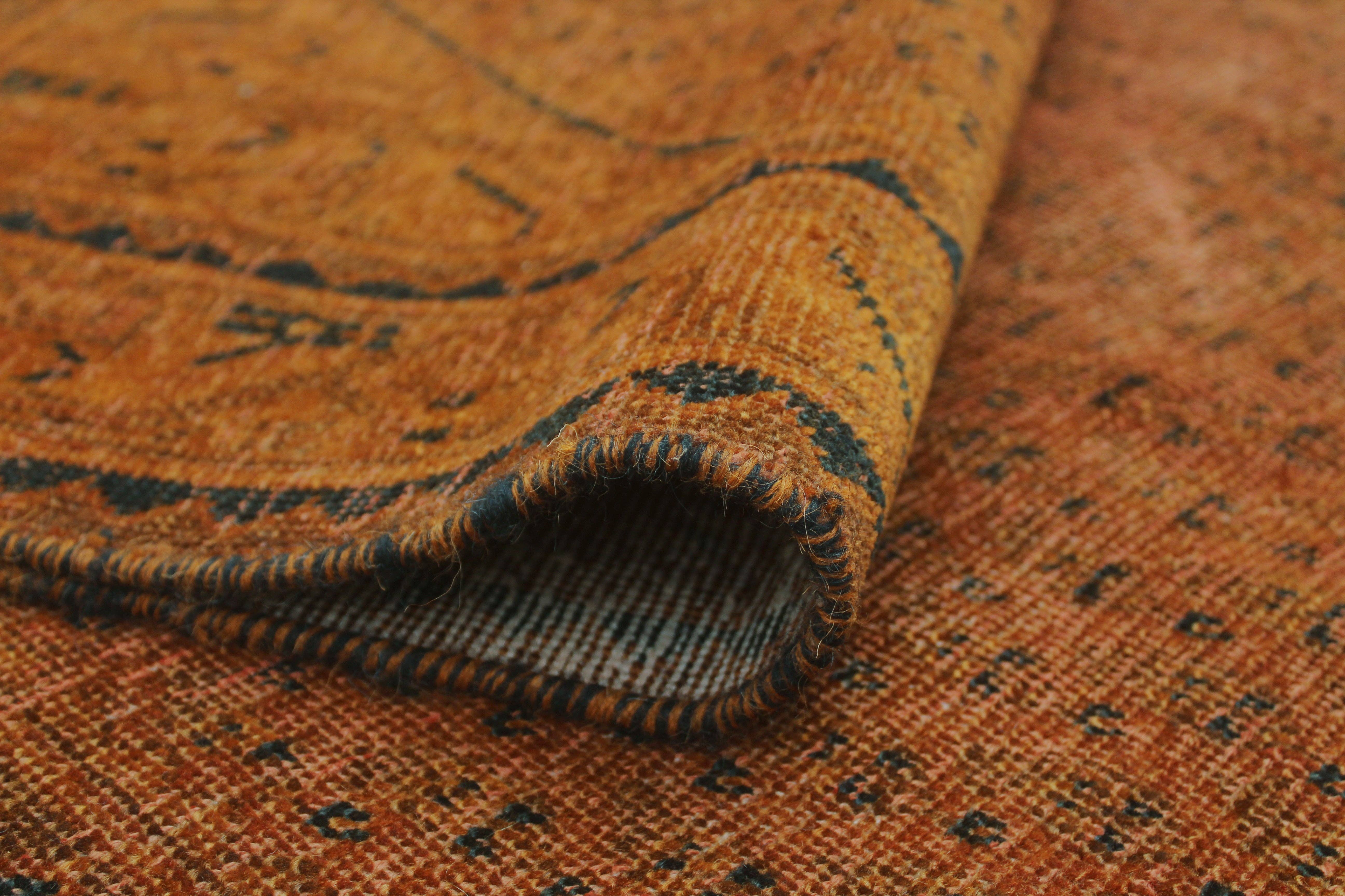 Noori Rug - Wholesale Runner Rug - Vintage Doto Rust/Lt. Brown Runner, 3'4" x 10'3"5