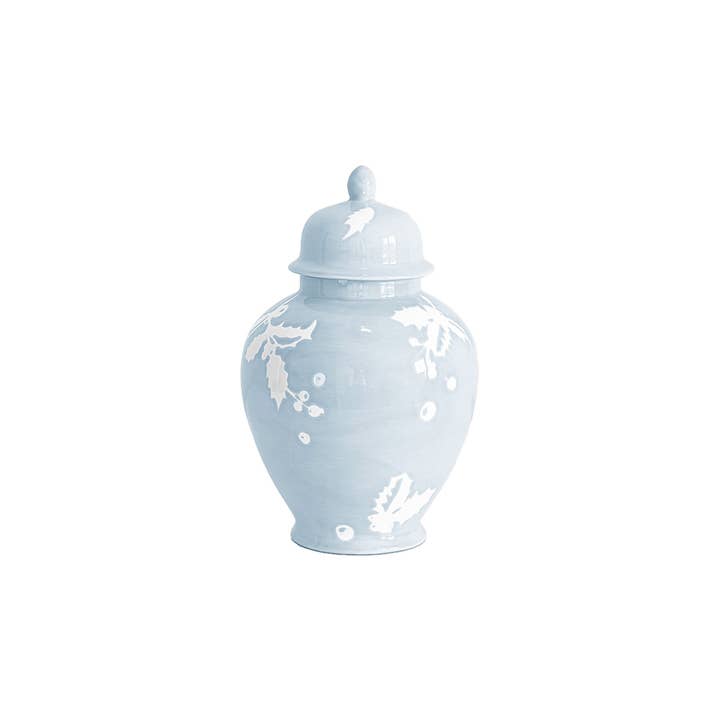 Lo Home | Ruby Clay – wholesale Decorative jar – Deck the Halls Ginger Jars in Hydrangea Light Blue2
