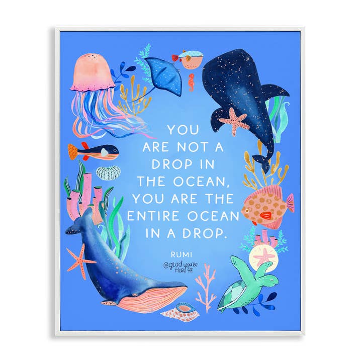 Stupell Industries - Wholesale Wall Sign - Entire Ocean In A Drop - Framed Wall Art21