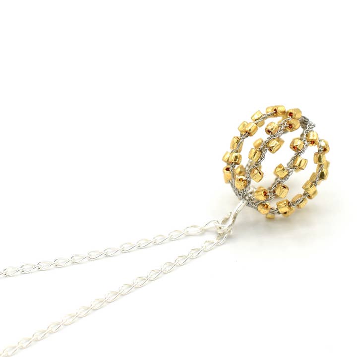 Ball Necklace - antique glass beads for wholesale by Spitzenstücke