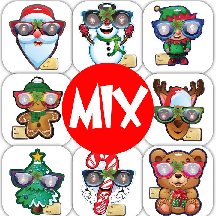 EyePop Display - 3D HolidaySpecs Ornaments for wholesale by American Paper Optics, LLC