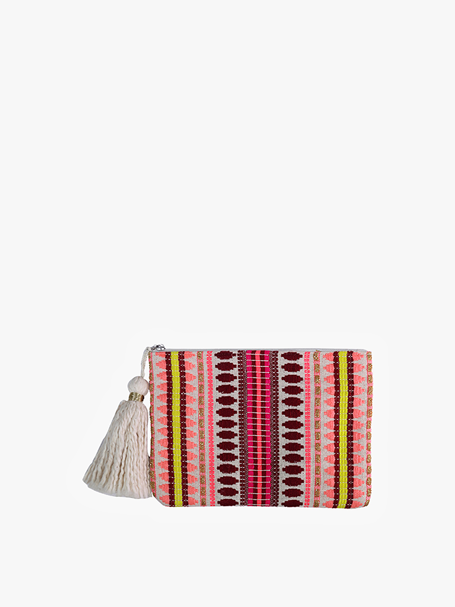 Jen & Co. – wholesale Pouch – Women’s – CS2162 Faith Printed Cotton Pouch w/ Fringe9