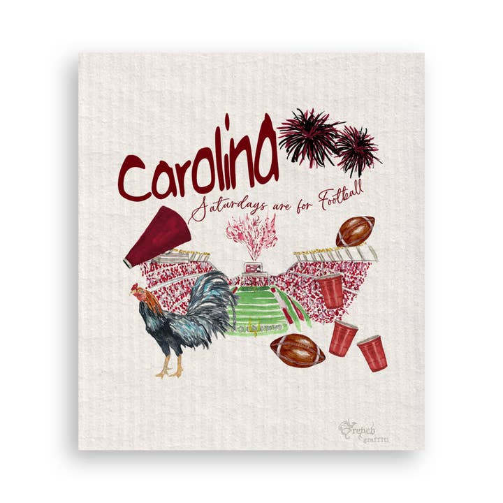 French Graffiti - Wholesale Tea Towel - South Carolina Football Pattern16