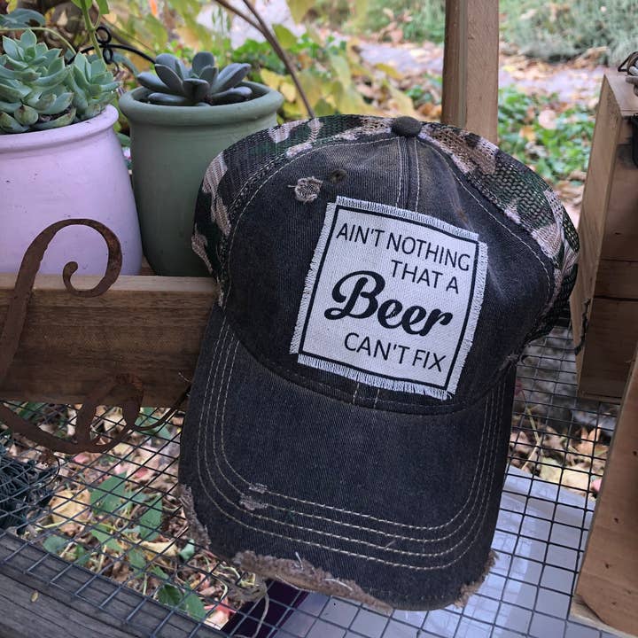 Vintage Life - Venta al por mayor Gorra trucker - Unisex - Gorra de béisbol con gorra de béisbol no es nada que una cerveza no puede arreglar4