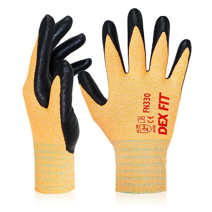 Dex Fit FN330 Work Gloves - Orange for wholesale by Muveen
