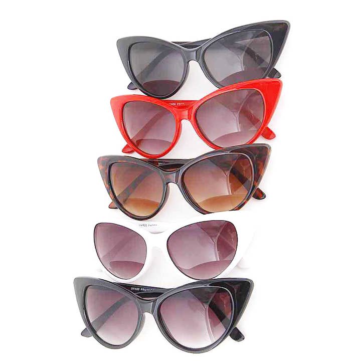 Retro Cat Eye Fashion Sunglasses Set for wholesale by LA Jewelry Plaza