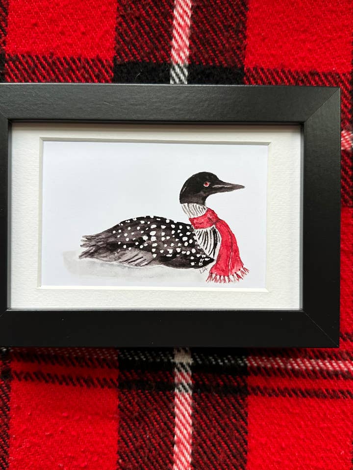 Bufanda artística en acuarela enmarcada de 4 x 6 pulgadas para venta al por mayor de LSA-studio