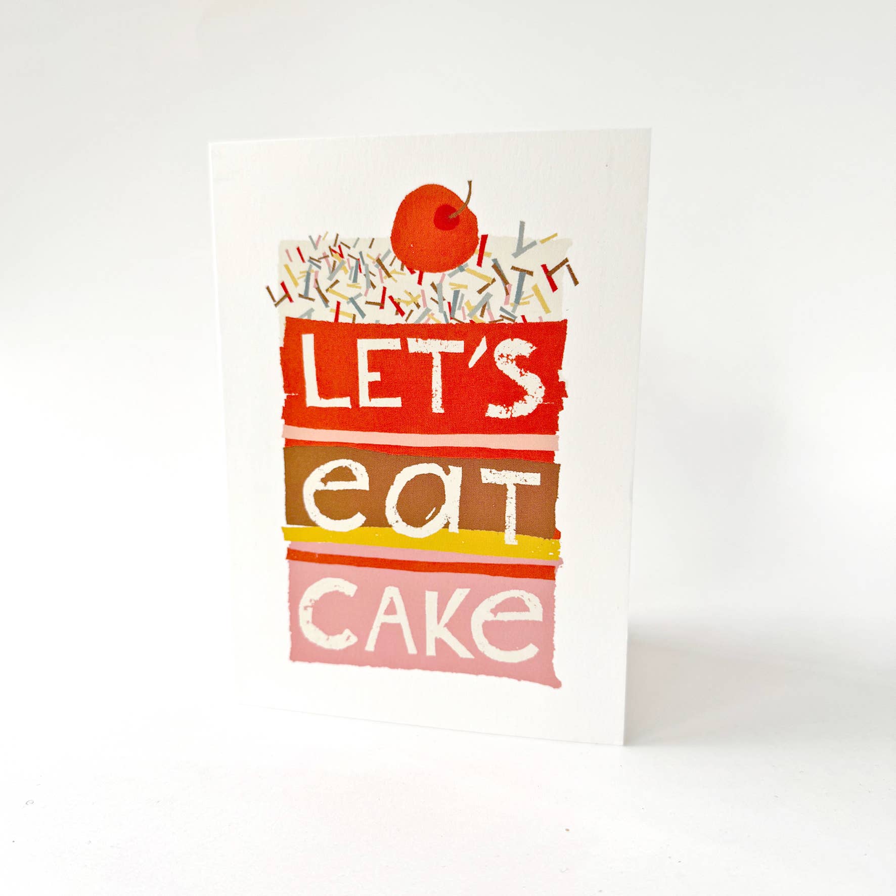 Florence Fry - Wholesale Everyday greeting card - Lets Eat Cake (with a cherry)