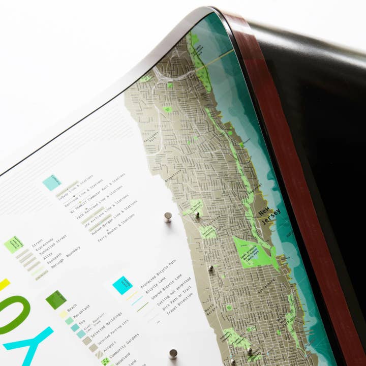 Aqua Champagne Apple NEW YORK CITY MAP for wholesale on Faire4