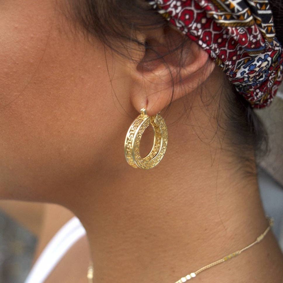 The Views & Co - Wholesale Hoop Earrings - Egyptian Hoop1