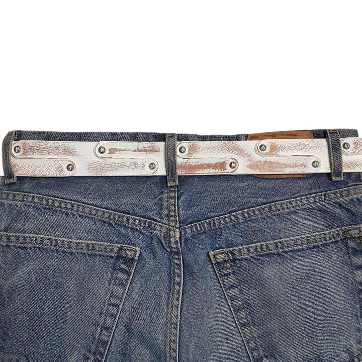 Axesoria West - Wholesale Belt - Women's - Vintage Distressed Studded Leather Jean belt4