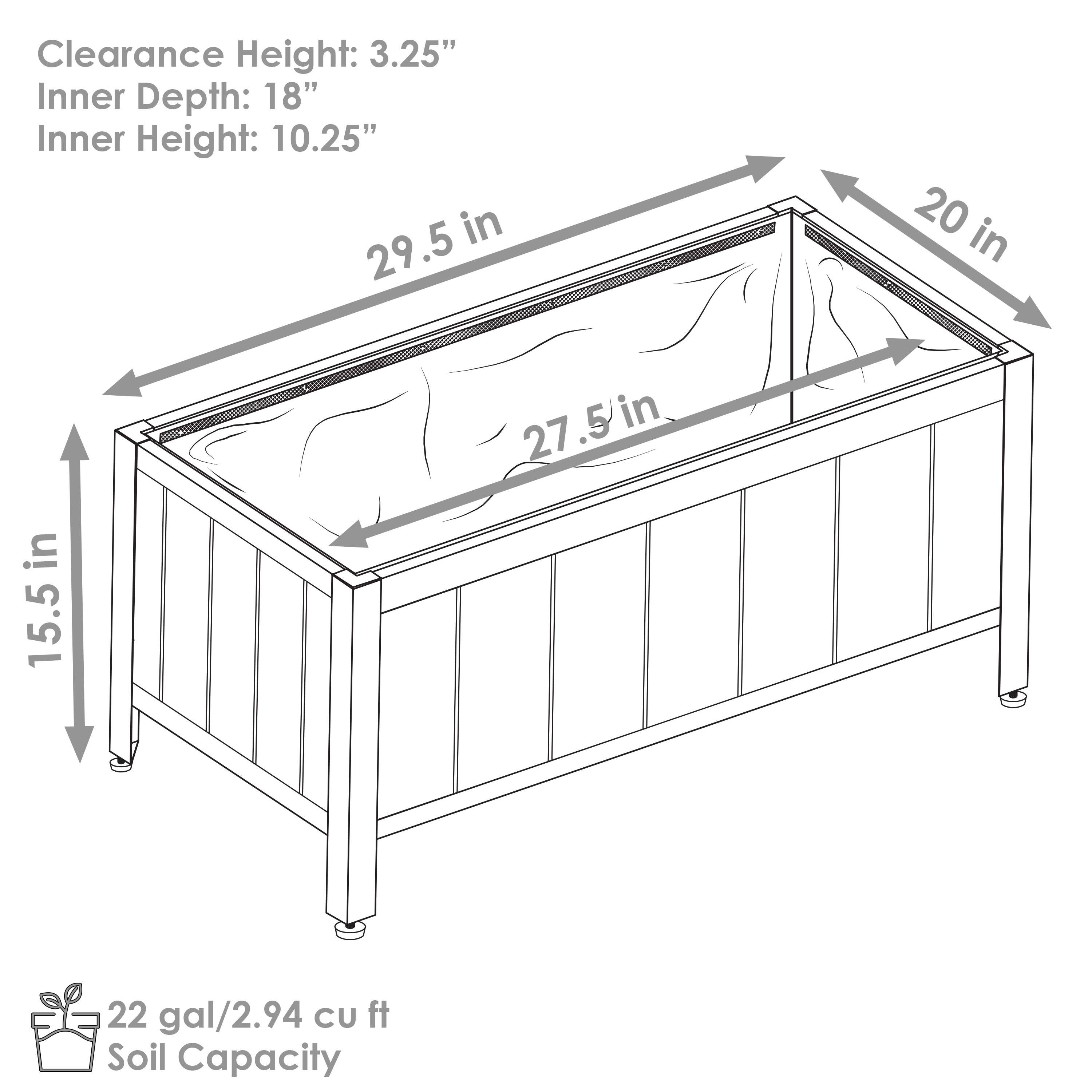 Sunnydaze Decor - Wholesale Planter Box - Acacia Planter Box with Planter Bag - 15.5" H - Natural3