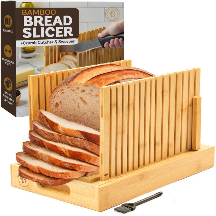 Bambusi - Wholesale Bread Mix - Adjustable Bamboo Bread Slicer for Homemade Loaves7
