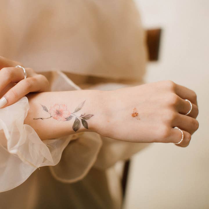 Bees Garden Temporary Tattoo for wholesale by PAPERSELF