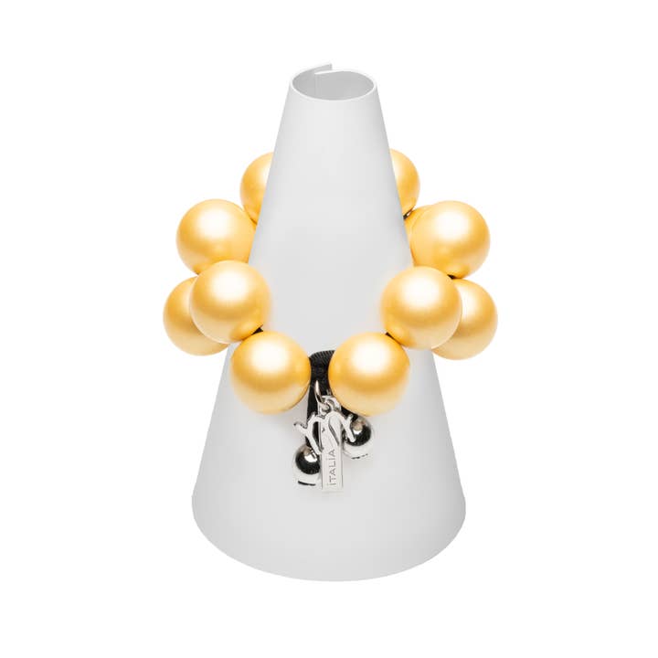 Mirta Accessori Moda - Wholesale Beaded Bracelet - Bracelet with Metal resin spheres 100% Made in Italy15