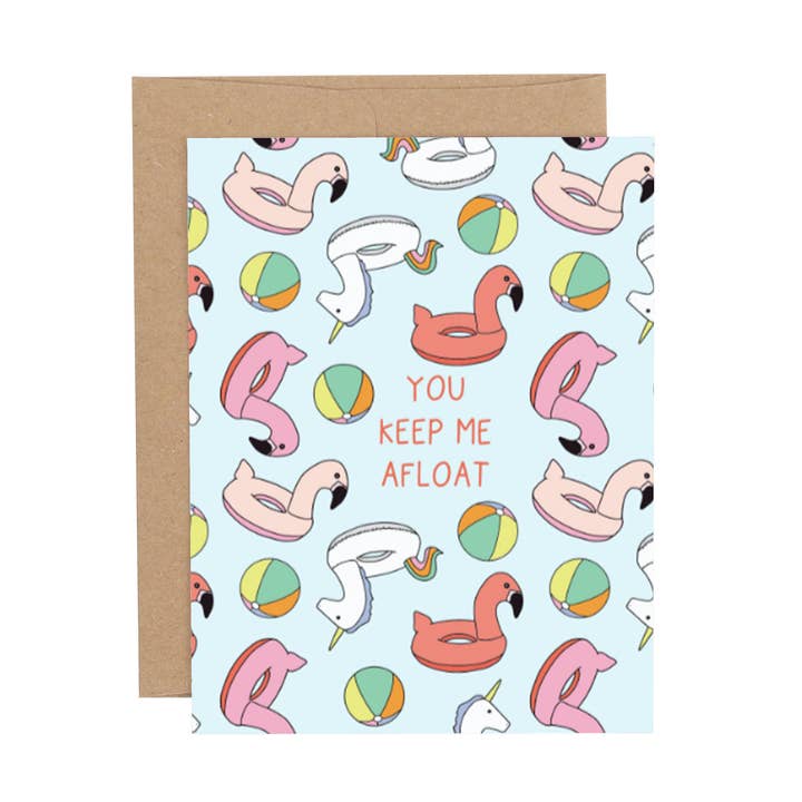 Keep Me Afloat Friendship Greeting Card for wholesale by Callie Danielle