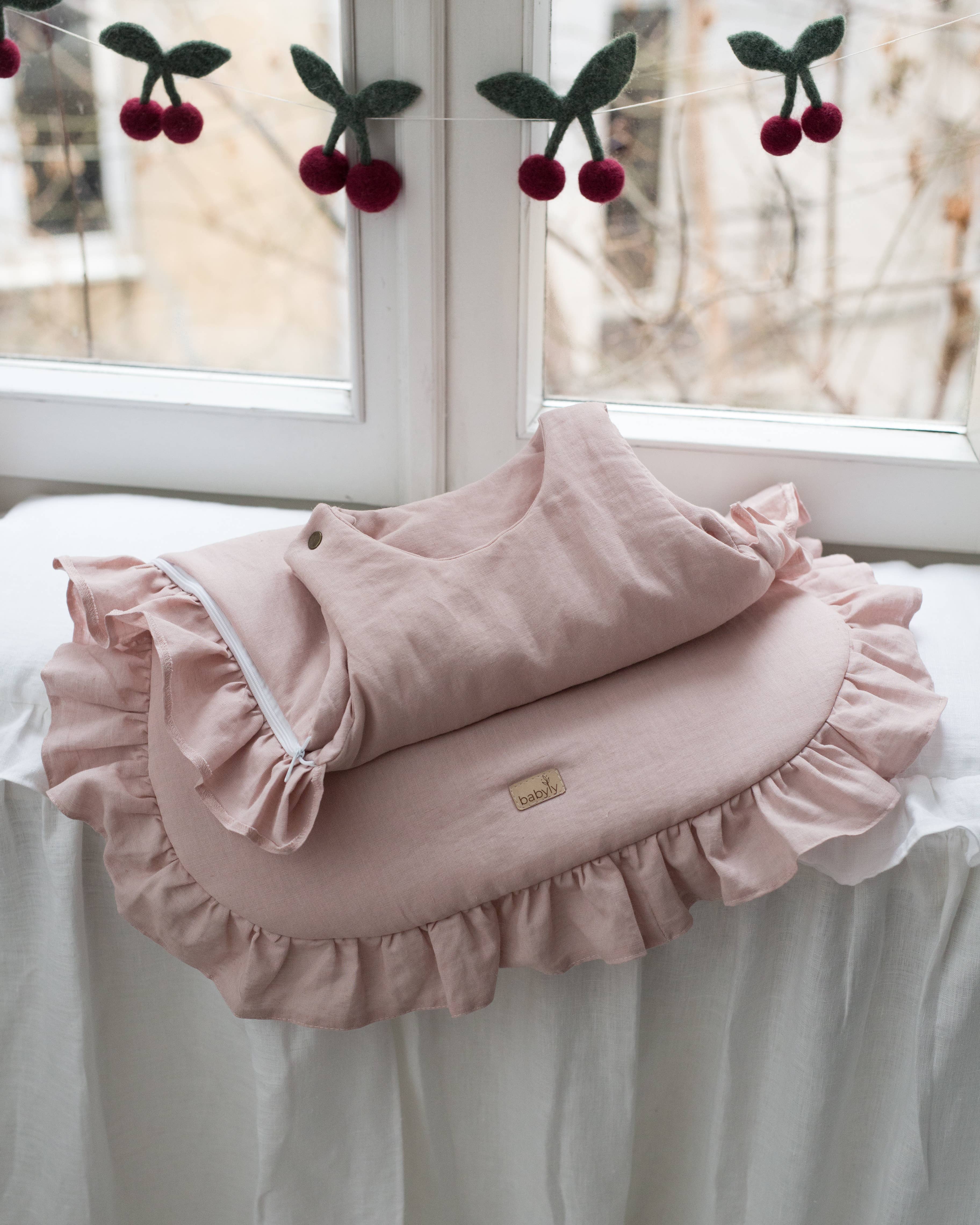Babyly - Wholesale Sleepsack - Baby - linen baby sleeping bag frills -2 colors / 1, 1.5, 2.5 TOG3
