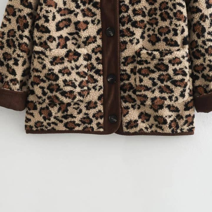Marayn – wholesale Jacket – Women's – Leopard Print Casual Loose Long Sleeve Jacket Women16