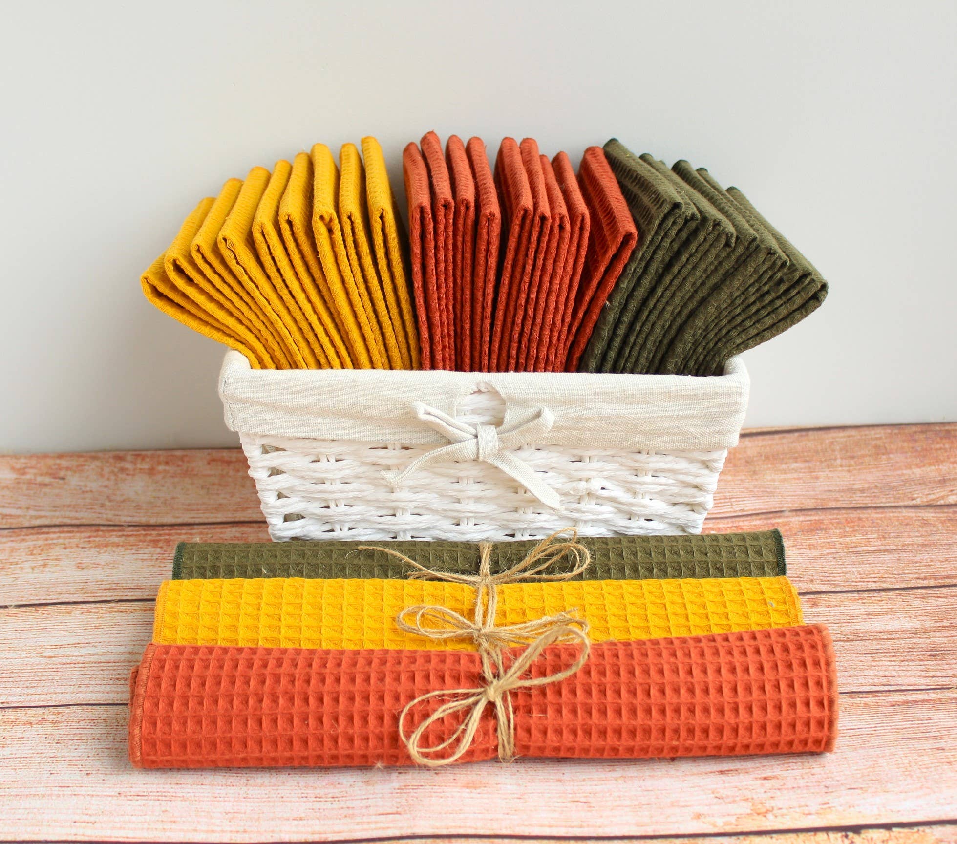 Bloom Pads - Wholesale Dishcloth - Small waffle Towels 5 PACK, Kitchen Dish clothes/Old pink5