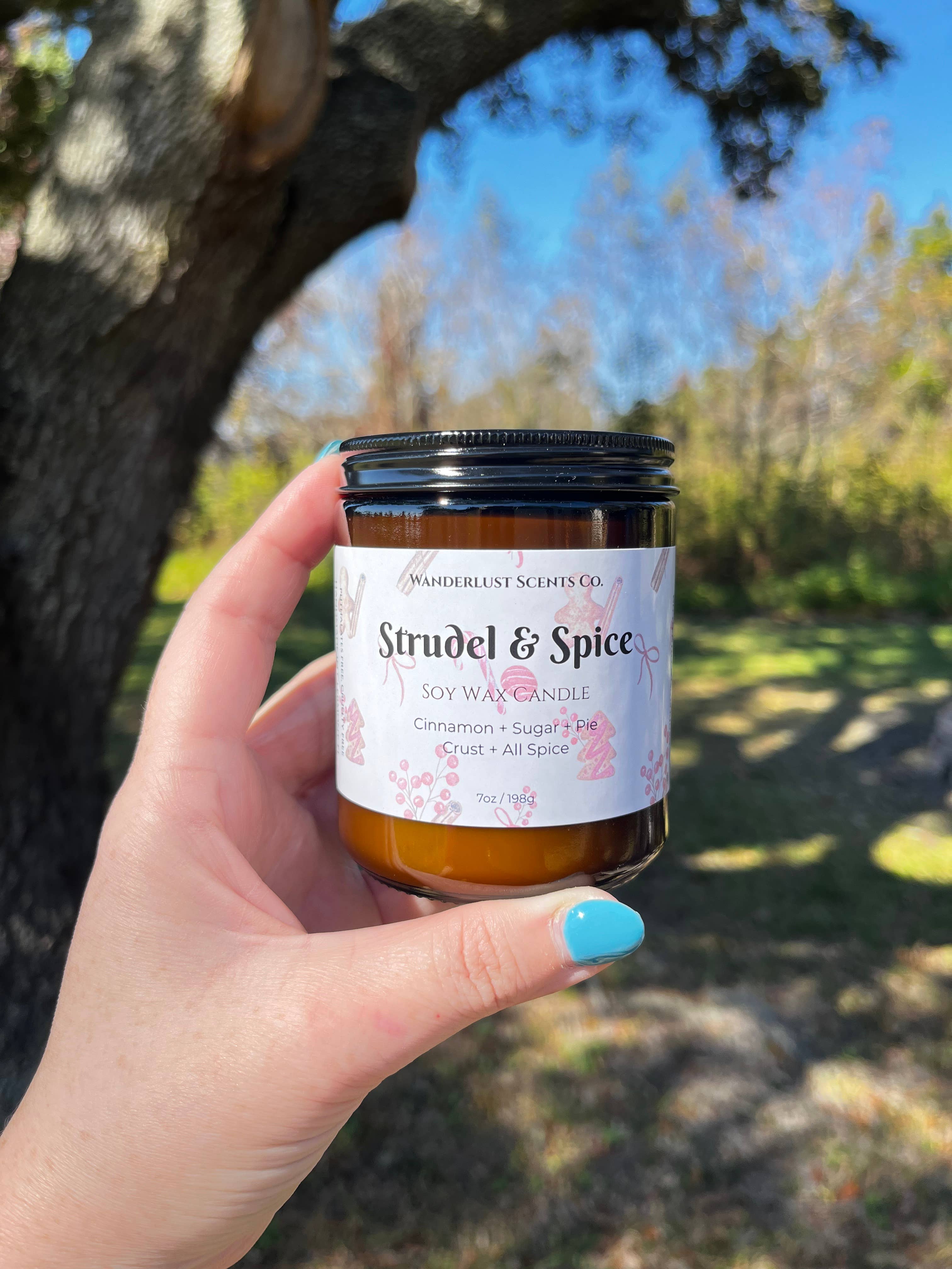 Wanderlust Scents Co. - Wholesale Jar/Filled Candle - Christmas Scented Soy Candles Amber Jar10