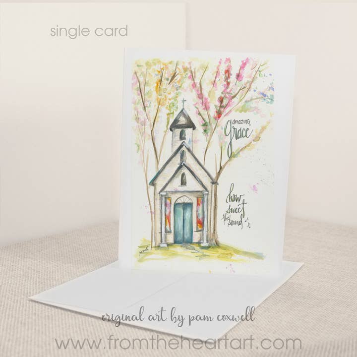 Amazing Grace Chapel - Notecards for wholesale by From The Heart Art