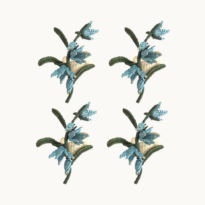 Duggan Society - Wholesale Wreath - Blue Bells flower napkin ring (set of 4)0