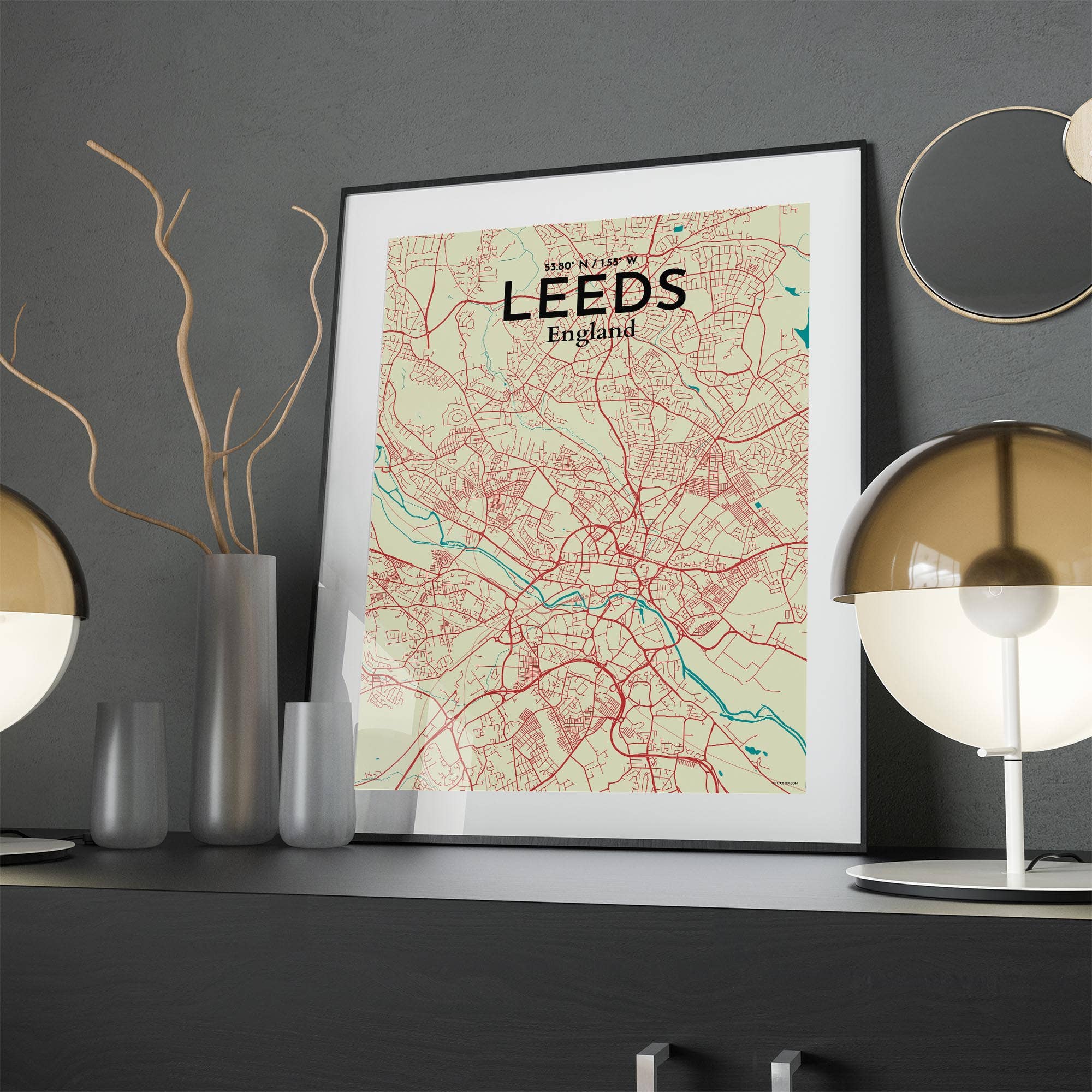 OurPoster.com – wholesale Poster – Leeds karta affisch202