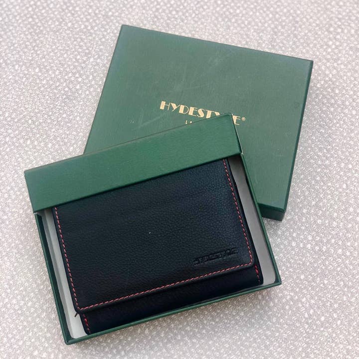 Tilly Leather Ladies Wallet With Key Ring - Black for wholesale by Hydestyle London