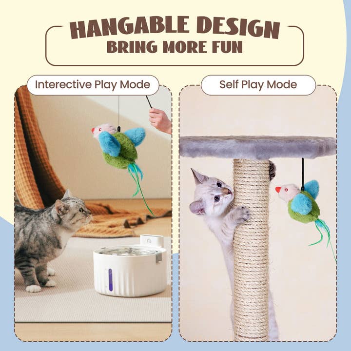Nocciola - Wholesale Pet Toy - Cat - Colorful Flapping Bird Cat Toy2