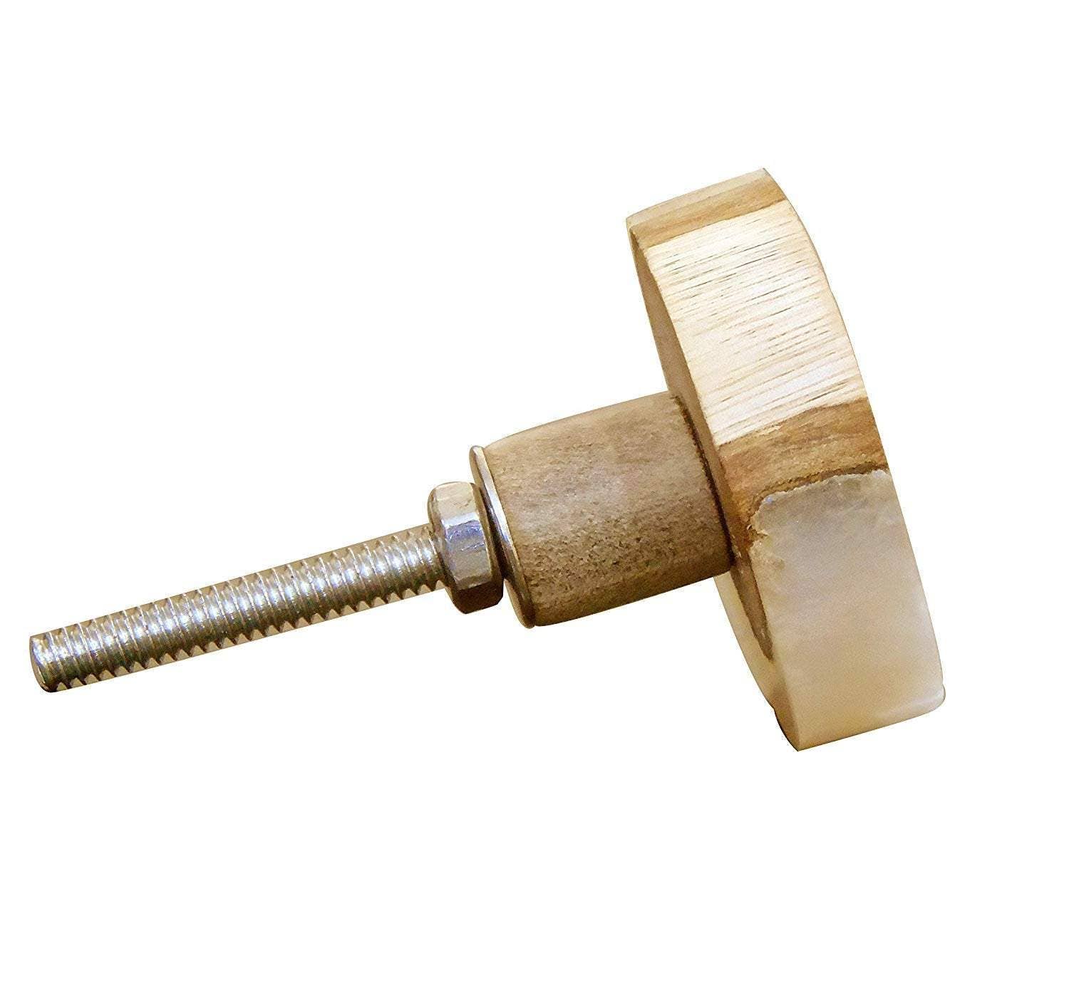 Perilla Home - Vendita all'ingrosso Manopola/pomello - Set di sei pomelli rotondi in legno6