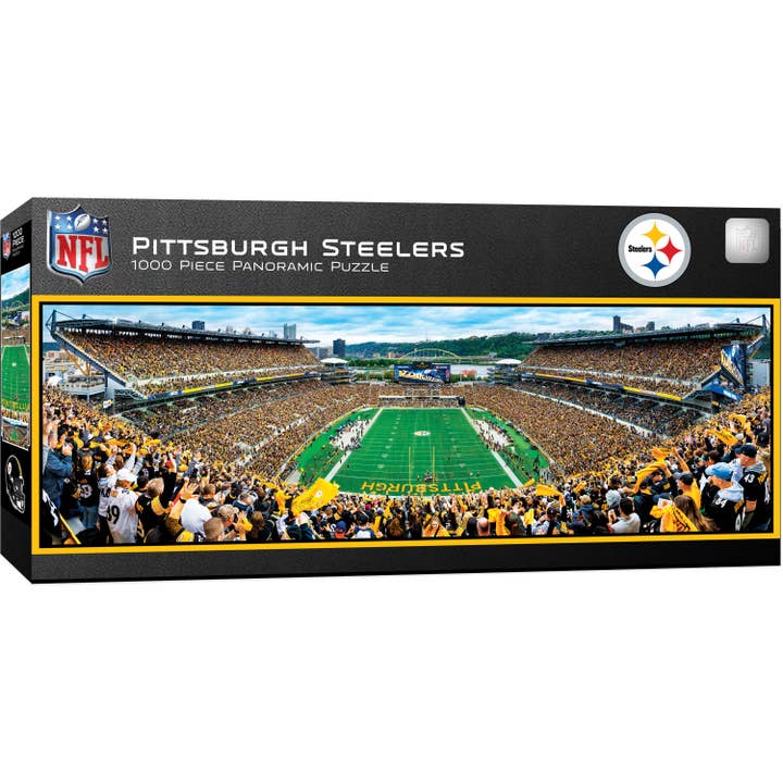 Masterpieces Puzzles - Wholesale Puzzle - Adult - Pittsburgh Steelers - 1000 Piece Panoramic Puzzle - End View