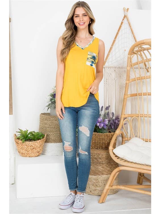 Avery - Venta al por mayor Túnica - Mujer - TOP DE BLOQUE DE COLOR ESTAMPADO AZTECA AV1129-PEYTON6