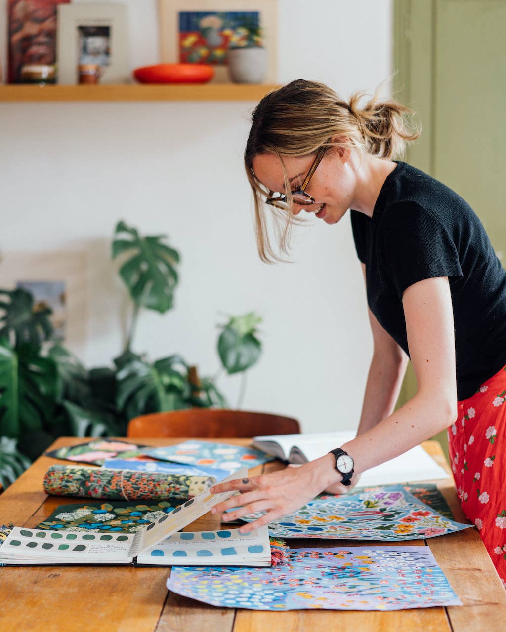 Rebecca Joy Ltd - Wholesale Art Print - 'Floopy Cow' | Boho | Playful | Retro | Animal | Risograph Style Print3