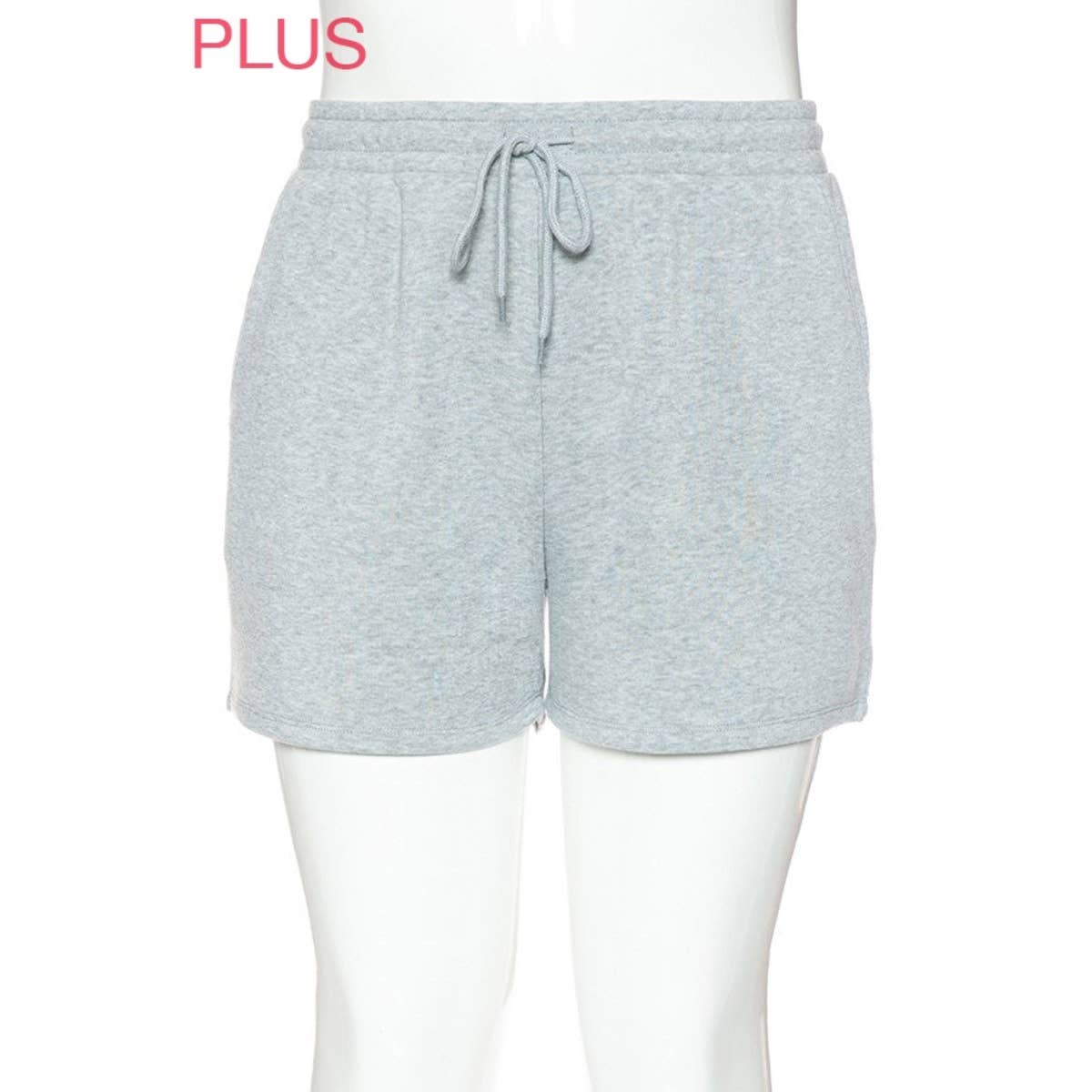 UP CLOTHING - Wholesale Shorts - Women's - PLUS FLEECE SWEATSHORTS WITH SIDE POCKETS0