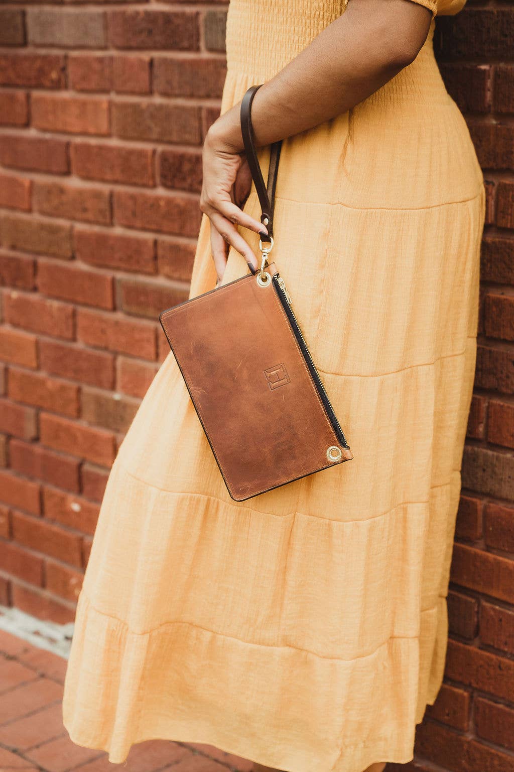 Hooks Crafted Leather Co. – Engroshandel Clutch - Dame – Naturlig Dublin Clutch Pung4