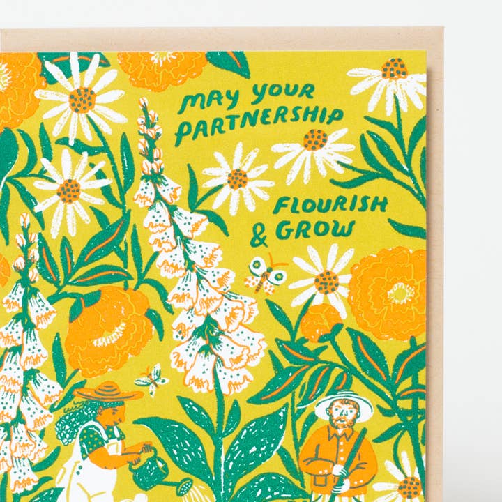 Egg Press Manufacturing - Wholesale Congratulations Card - Partnership Congrats Letterpress Greeting Card by Phoebe Wahl1