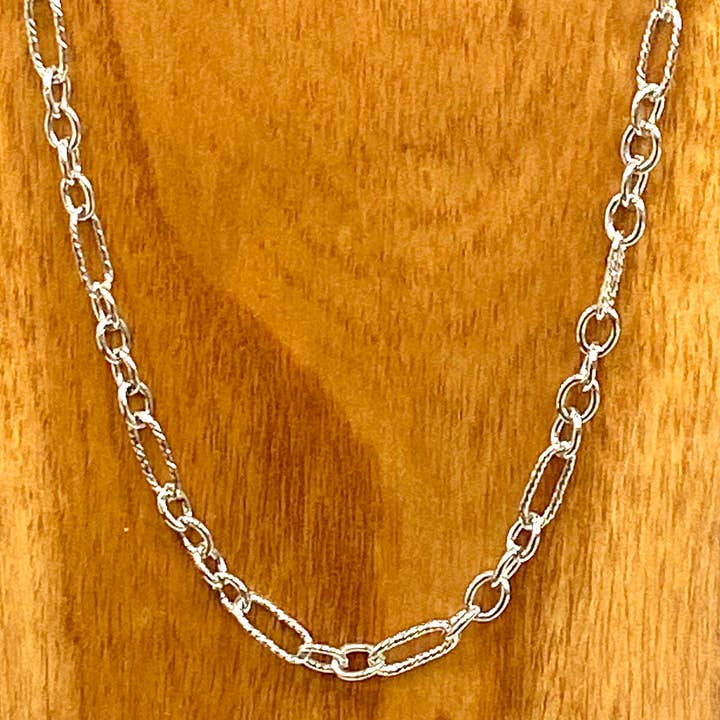 Western Elite Jewelry - Wholesale Link & Chain Necklace - NKS220327-01SLV1
