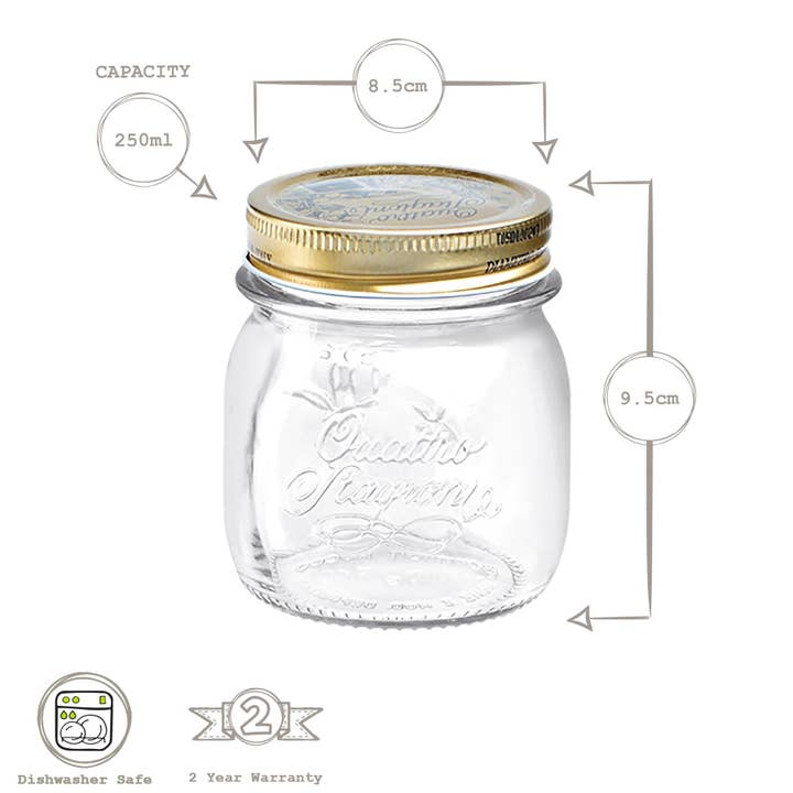Rinkit Ltd - Venta al por mayor Tarros - Tarro de cristal Bormioli Rocco Quattro Stagioni, 150 ml2