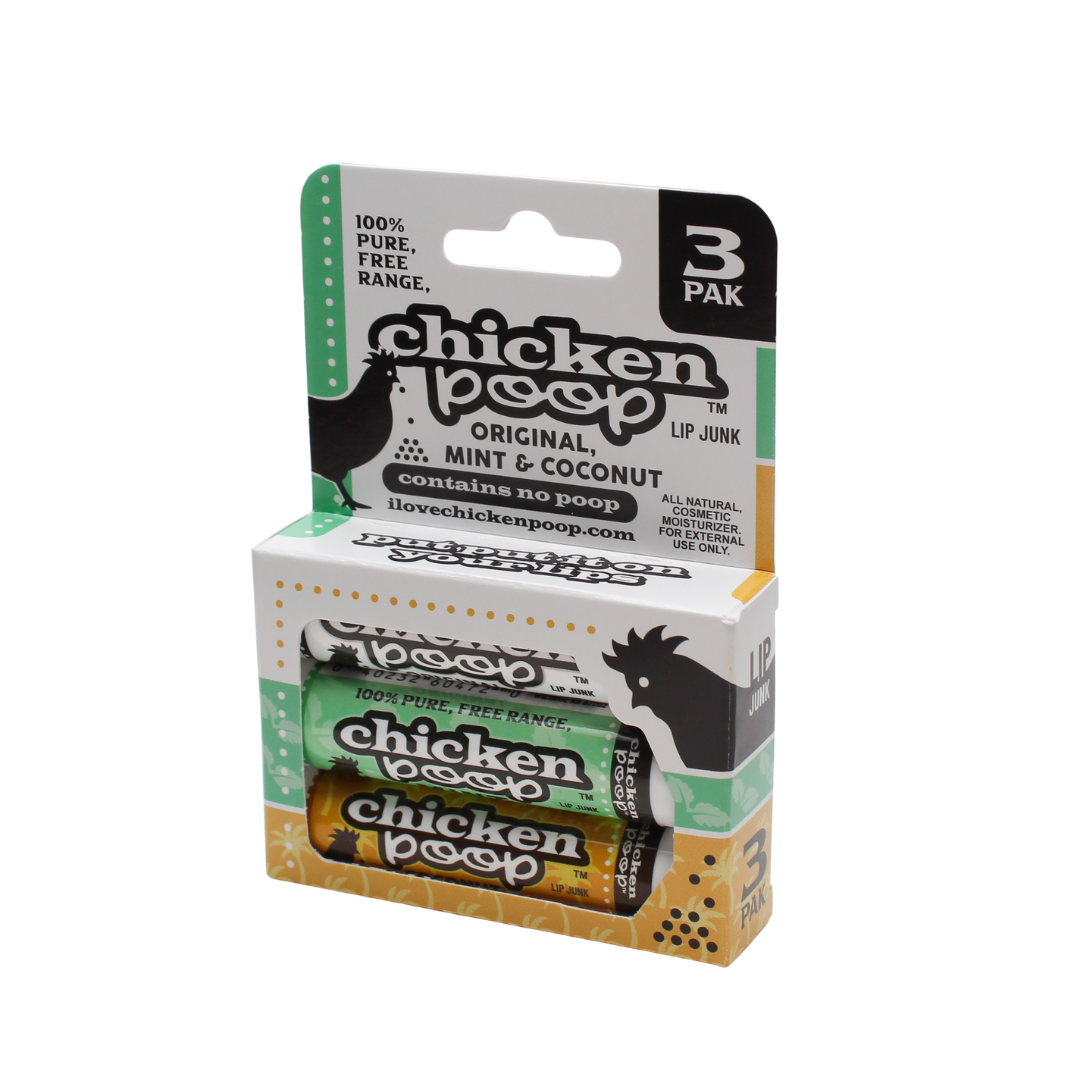 Chicken Poop – wholesale Läppbalsam – Chicken Poop® FAVORITES Läppbalsam Läppjunk Trio - Helt Naturligt0