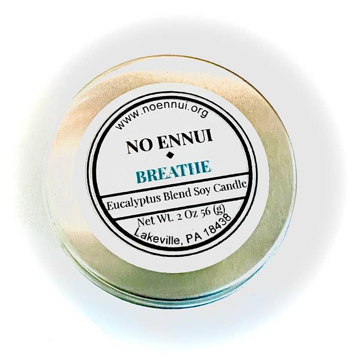 No Ennui - Wholesale Travel Candles - "Breathe" Eucalyptus & Mint Blend Botanical Soy Candle5