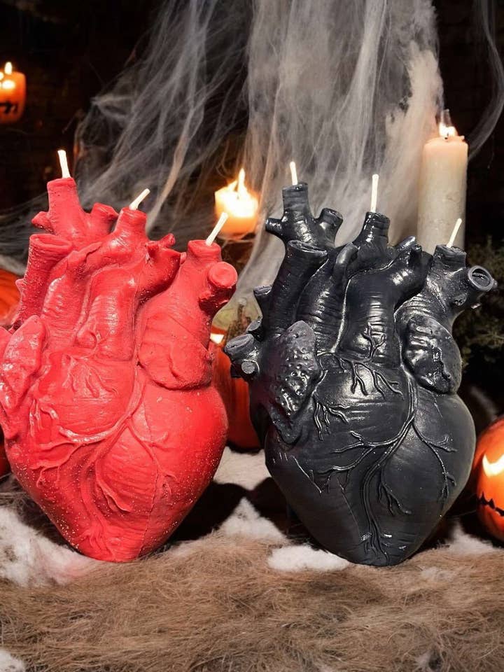 Anatomical Heart Candle for wholesale by Susan Schomigs Creations