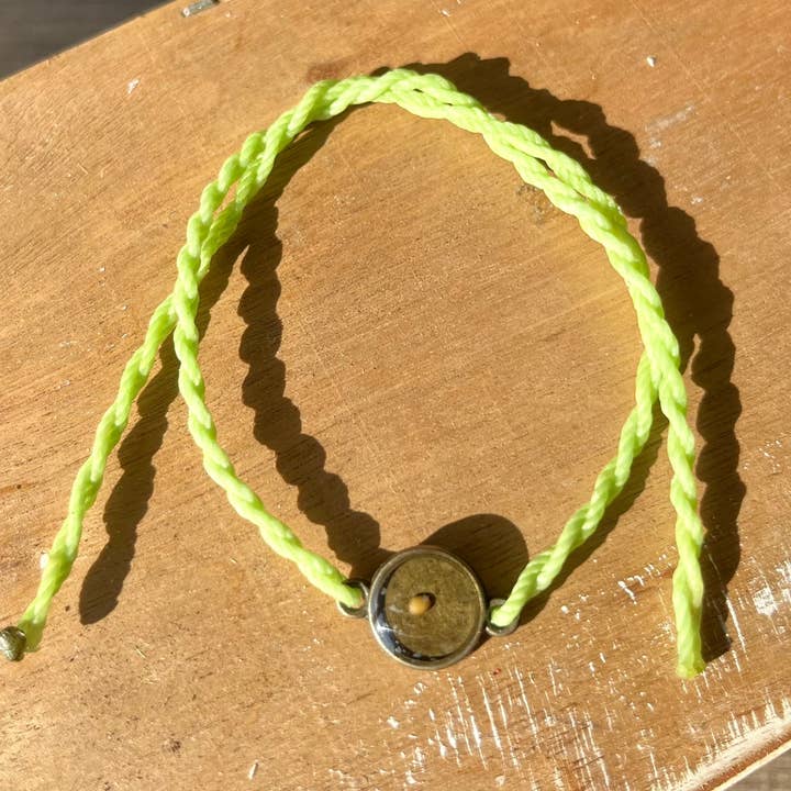 The Tiny Twig - Wholesale Woven/Braided Bracelet - Spring Green Mustard Seed Faith Tie Bracelet