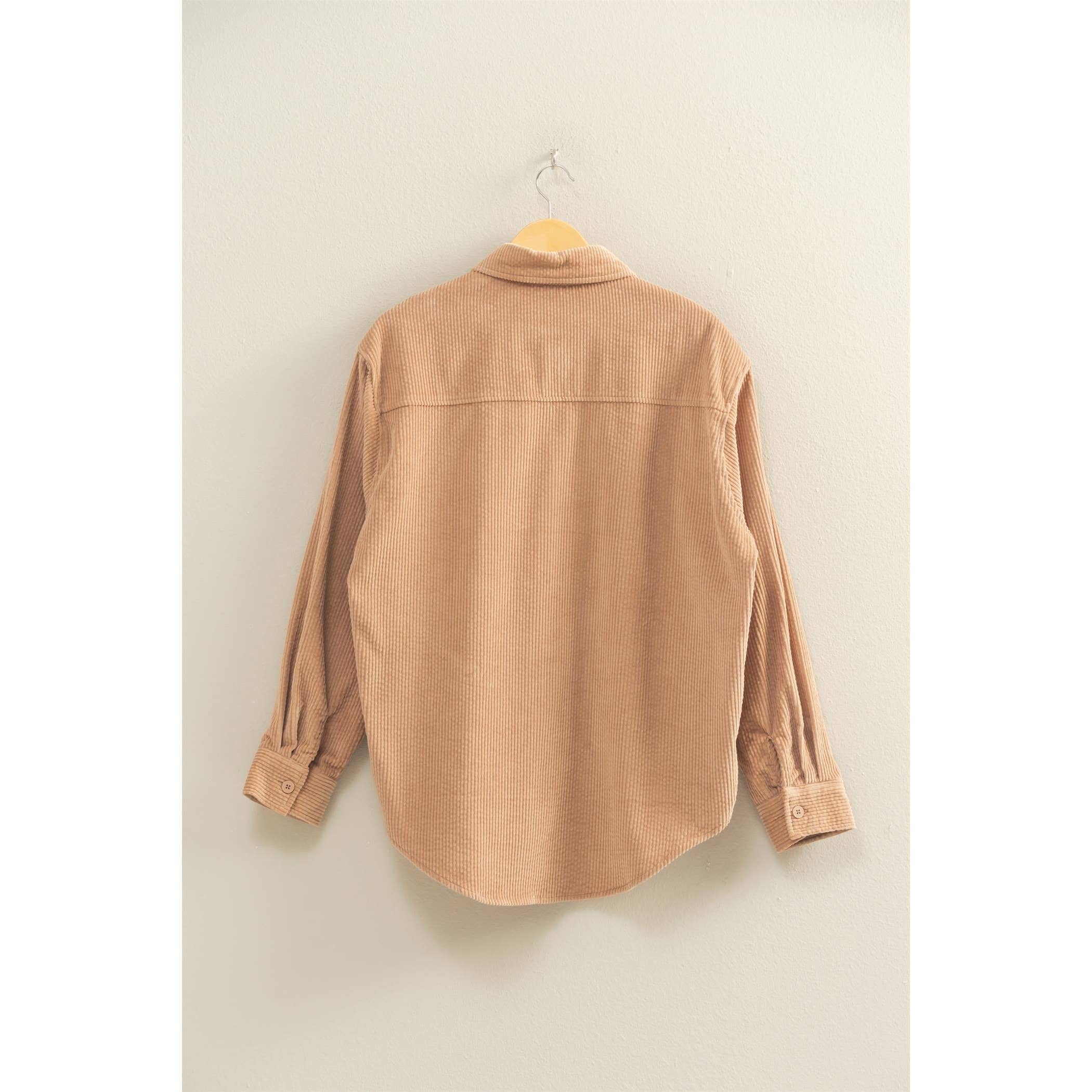 HYFVE - Wholesale Button Down Shirt - Women's - Relaxed-fit Contemporary Corduroy Shirt4