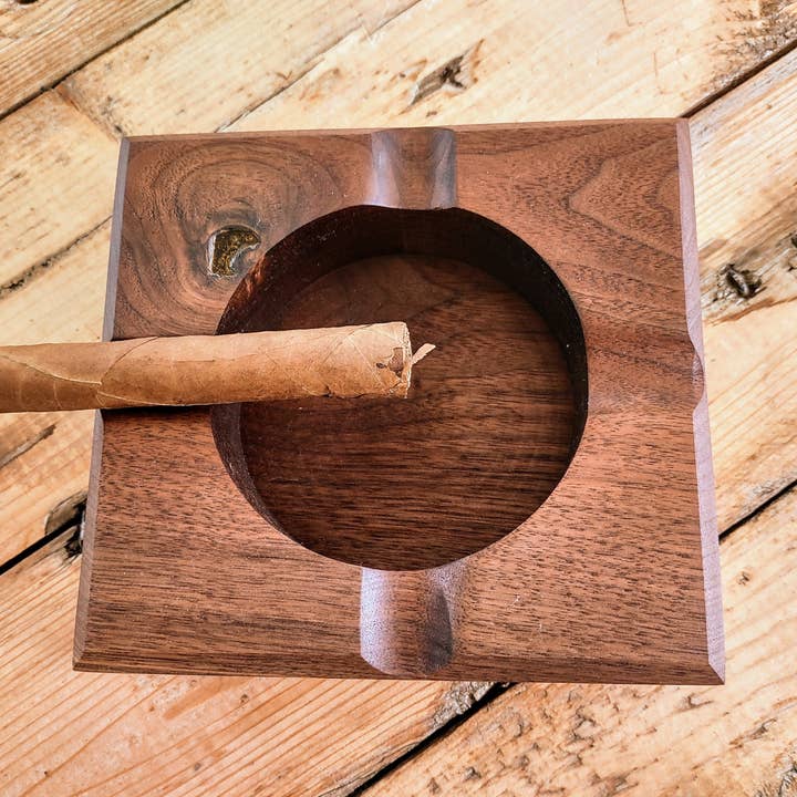 Walnut Ashtray 352024W5 for wholesale by The Gant Collective