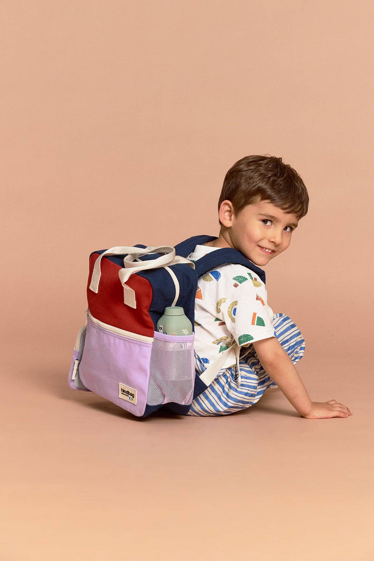 Hindbag – wholesale Ryggsäck - Barn – Arthur Tricolore Terrakotta Ryggsäck2