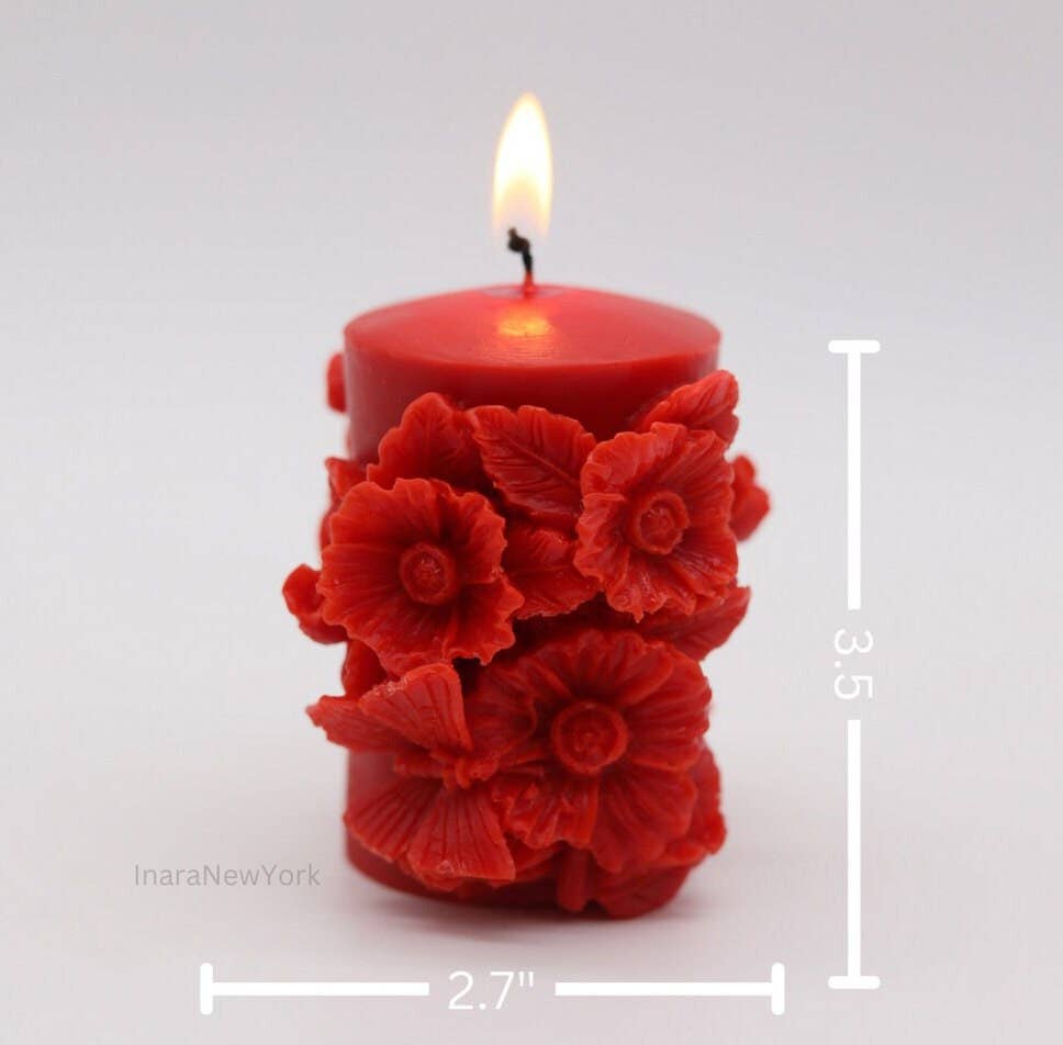 Inara New York - Wholesale Novelty Candle - Flower pillar shaped candle |  Love candle5