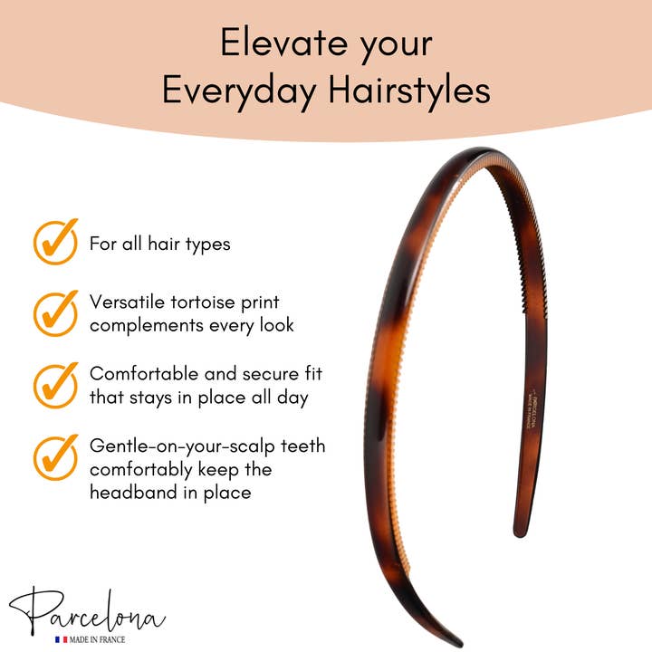 Parcelona - Wholesale Fashion Headband - Women's - Parcelona French Yoga Headband Inner Grip Teeth Hairband for Women & Men Unisex3