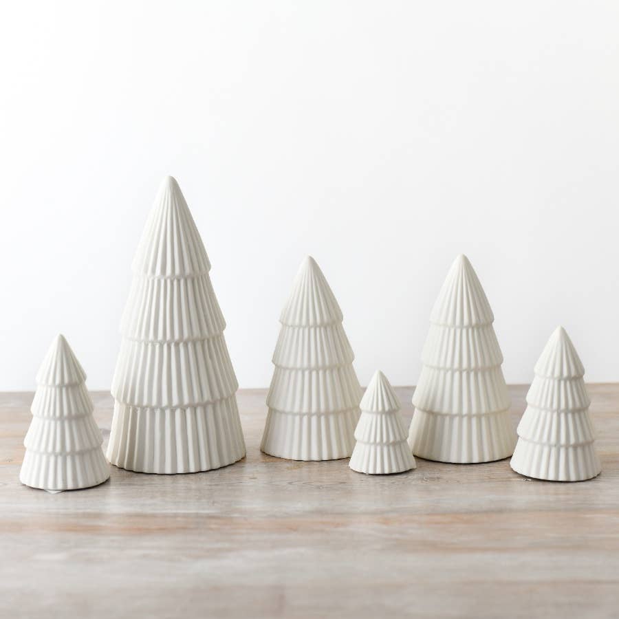 Gainsborough Giftware x Portland Living - Wholesale Christmas Decoration - Matte White Tree Ornament, 17cm1