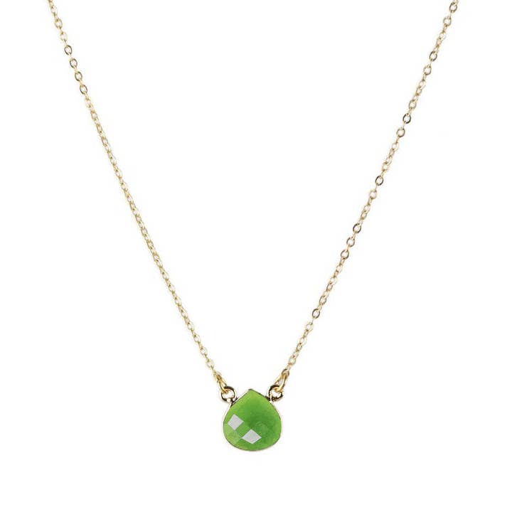 Cosmos Necklace Apple Green Jade for wholesale by Ashiana London